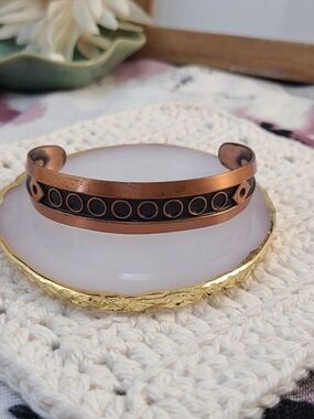 Bell Trading Co Copper Cuff Bracelet Vintage Southwestern Solid Copper 6.75